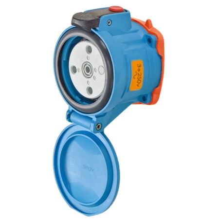 Meltric Pin & Sleeve Receptacle, 60 A, 250V AC, Three Phase, 3 Pole, Screw Terminals Wire Connection Type 63-64073-270